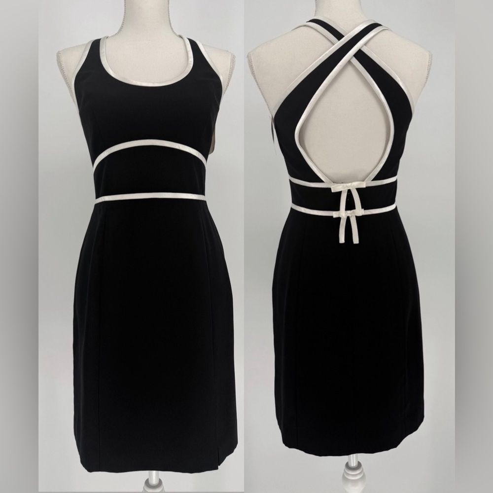 NWT adriana papel EUC Evening Black Dress Size 4